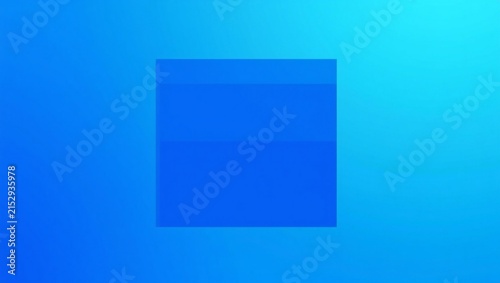 Abstract blue square shape on a vibrant gradient background