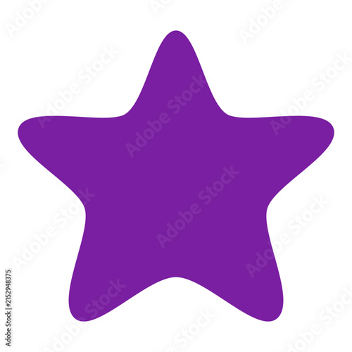 Illustration of a Purple Star on a White Background
