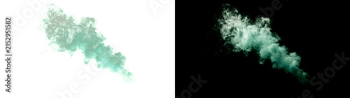 Fotografía Green smoke cloud swirling with soft mystical wisps flowing diagonally through d