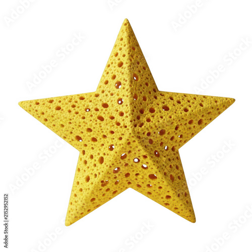 Golden glittery star shape illustration