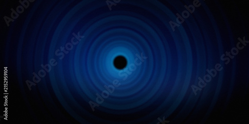 Принти на полотні Abstract blue circular ripple effect with dark center expanding outwards