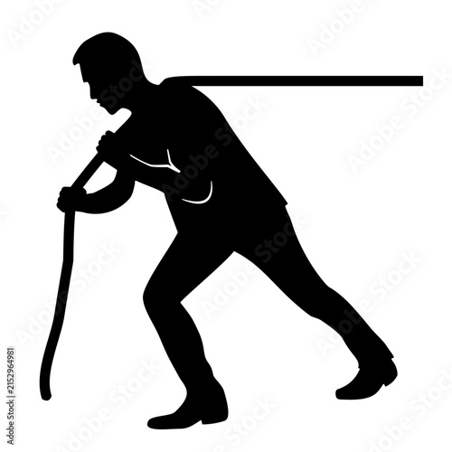 man pulling rope SVG