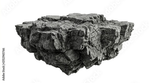 Rough mineral texture rocky cliff creating a floating island effect