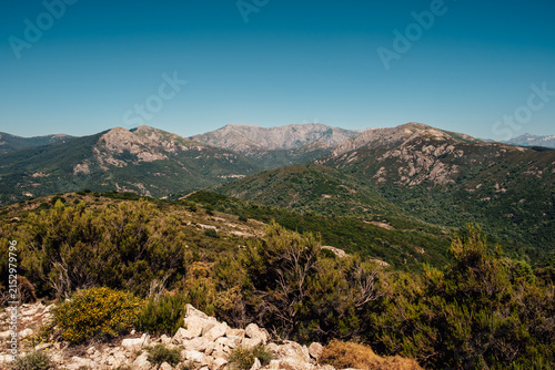 Canvas Print Landscape of mountains to enjoy the nature in Corsica
