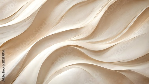 Soft flowing cream waves texture background
