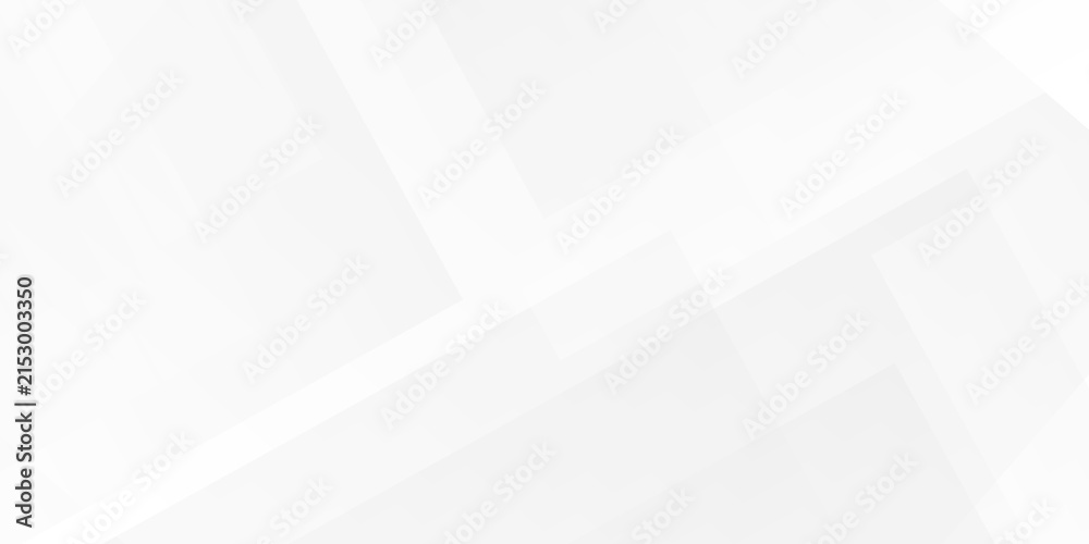Fototapeta premium Modern white lines square triangle technology web design. Decorative web layout poster, banner. White grey background.