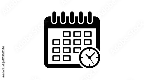 Calendar with Clock Icon