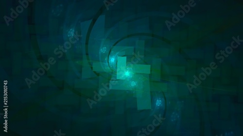 Illustration created as a 3D render without generative AI, abstract futuristic energy burst and geometric cosmic light background