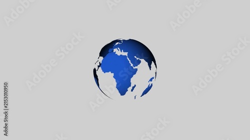 Digital globe made of small dots on white background technology and data visualization concept dot pattern. 4k animation.