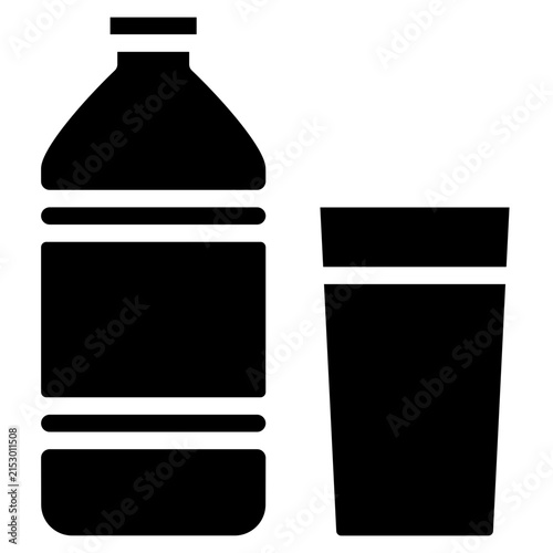Drink plenty of water solid icon. for presentation, graphic design, mobile application, web design or infographics.