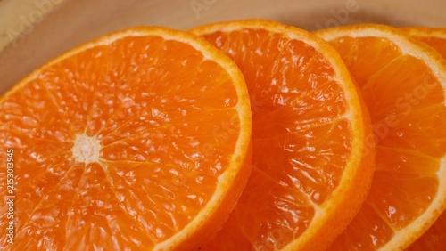Close-up of fresh orange slices.