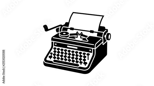 Vintage Typewriter Vector Illustration