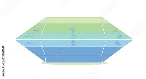 Layers of Earth Atmosphere and Environmental Elements Illustration