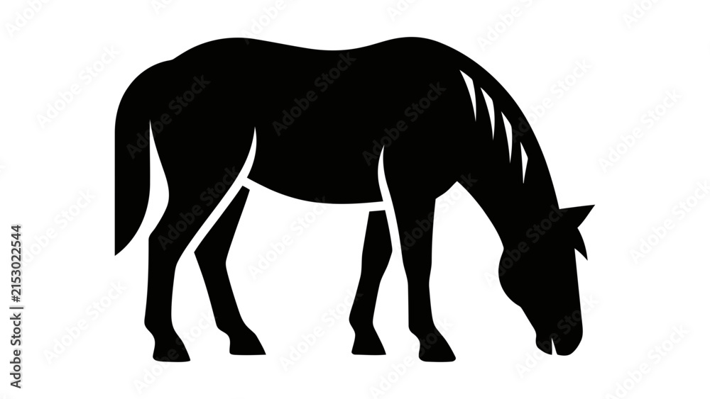 Obraz premium Horse Silhouette Vector Illustration