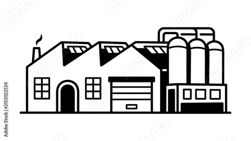 Industrial Factory Building Icon