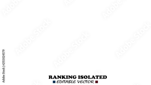 Animated circular champ illustration gold medals with laurel wreath designs and ranking numbers one, two, and three, suitable for achievement videos, competition results, sports rankings, championship
