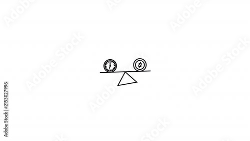 Time And Money Scale Icon