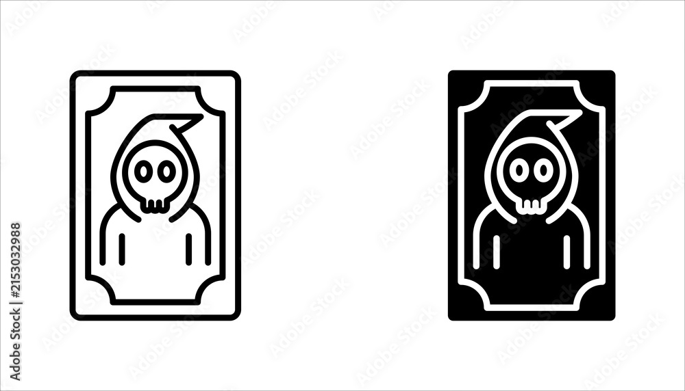 Fototapeta premium Tarot cards icon set. Magic and superstition, vector illustration on white background