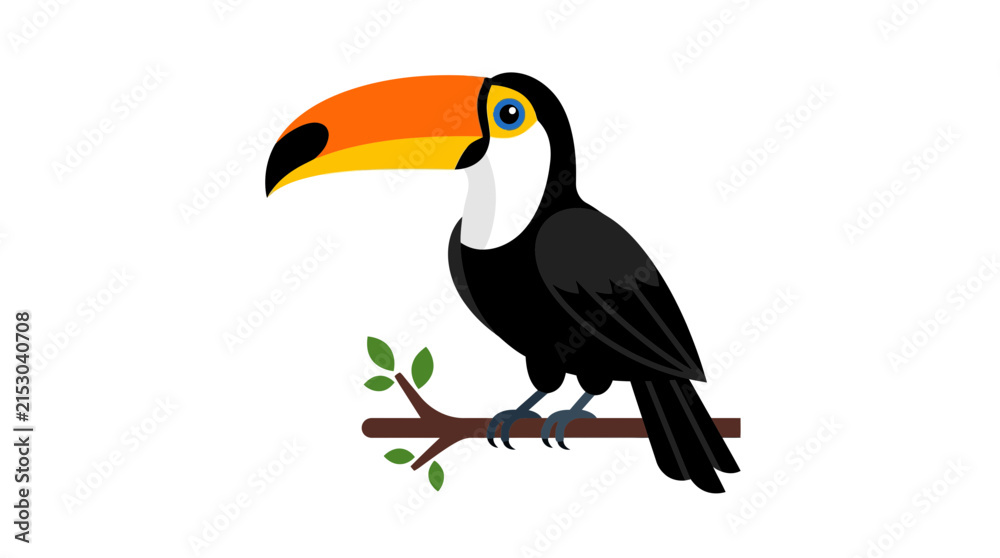 Naklejka premium Toucan Bird Vector Illustration