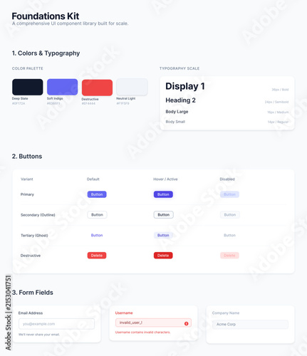UI Kit - Foundations, Buttons & Forms