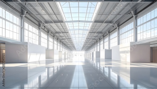 Spacious Industrial Warehouse with Natural Lighting.