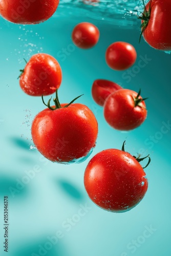Dynamic Tomatoes Under Water