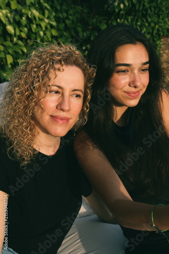 Mother and Daughter Portrait Sharing a Tender Family Moment