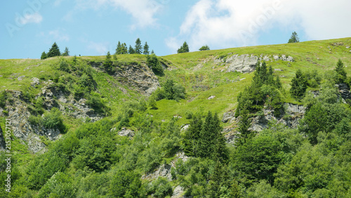 Velky kotel rock mountain slopes of the Hruby Jesenik Mountains Jeseniky summer protected high altitude landscape area, ecosystem cold montane climate solar irradiance, heavy precipitation, relentless