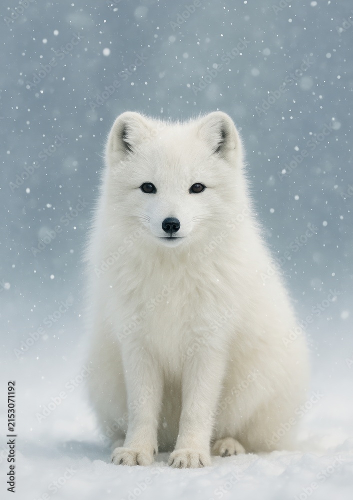 Obraz premium Majestic arctic fox in snow