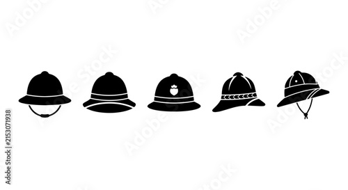 Safari Pith Helmets, Colonial Sun Hats, Explorer Headwear Collection, Vintage Adventure Gear Icons
