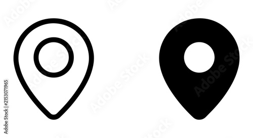 Location Pin Icons, Map Marker Symbols, Navigation Pointers, GPS Icons, Vector Set