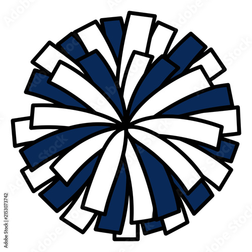 Foto Blue and white cheerleading pom pom