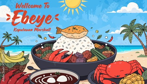 Tropical Island Food Paradise: Ebeye, Marshall Islands Cuisine & Beach Scene