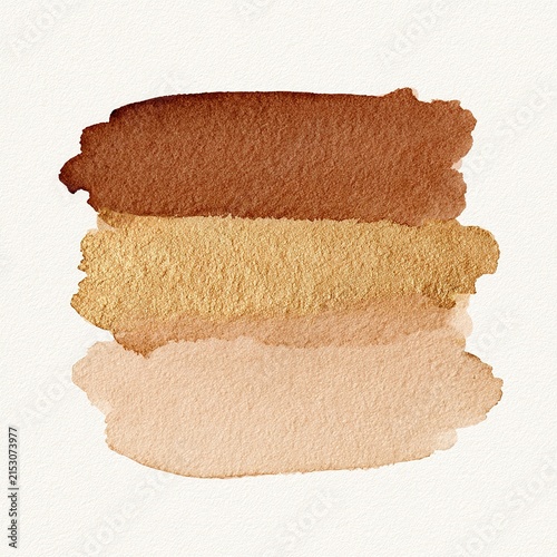 Abstract watercolor brushstrokes in earthy tones palette