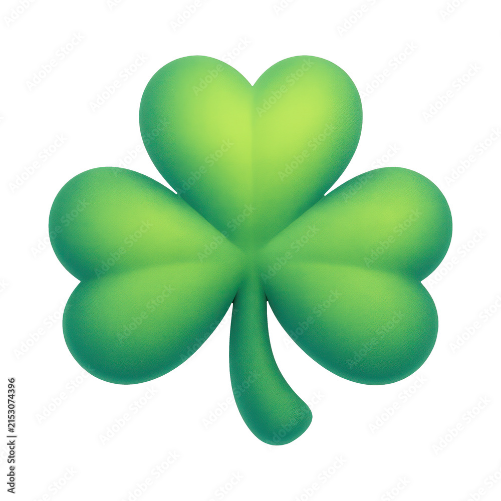 Fototapeta premium PNG Vibrant green clover illustration
