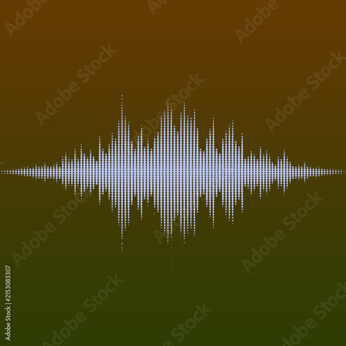 Abstract digital sound wave visualization on a dark gradient background.