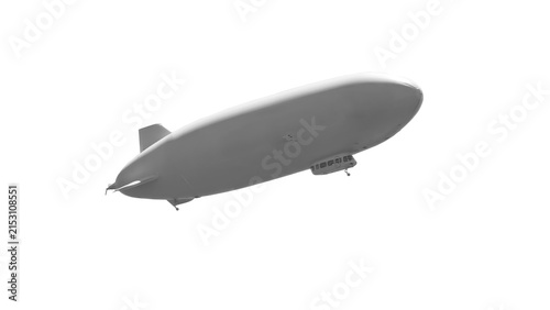 Gray Airship Isolated on a transparent background