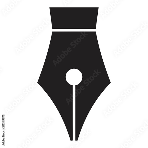 Canvas Print Pen nib icon writing instrument