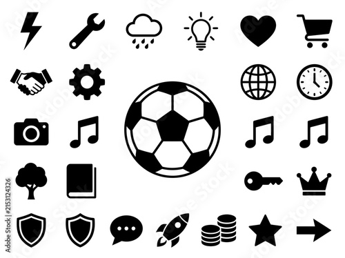 Collection of Icons: Football, Technology, Business, Lifestyle, and More