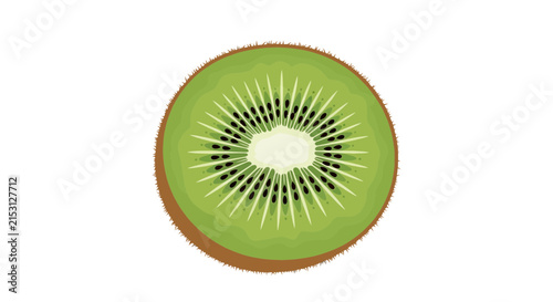 Fresh green kiwi fruit cut in half with green flesh vegetarian delicious nutrition healthy organic vitamin produce harvest slice tasty with food
