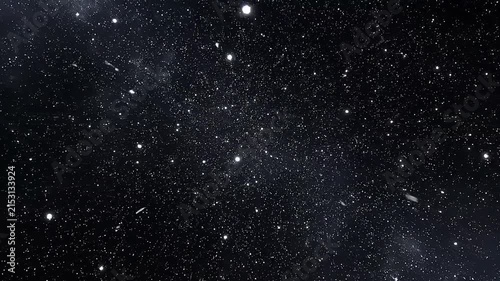 Flying through a dense starfield in deep space