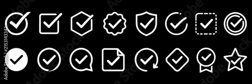 Photography Checkmark icon set