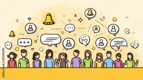 Social media community, users, communication