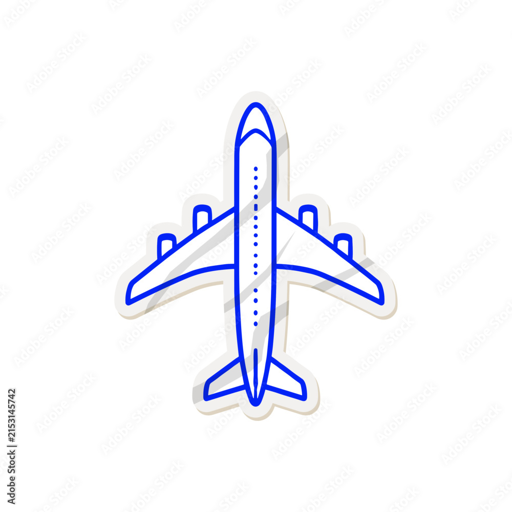 Naklejka premium Scrapbook Airplane Cutout