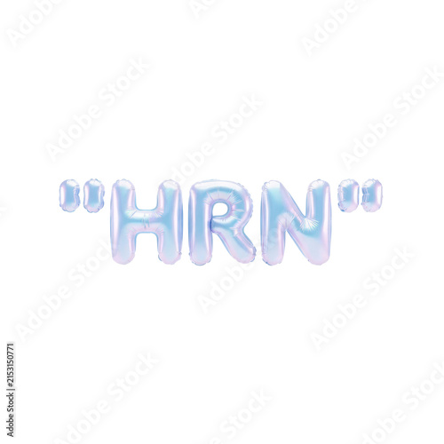 HRN balloon text isolated on transparent background