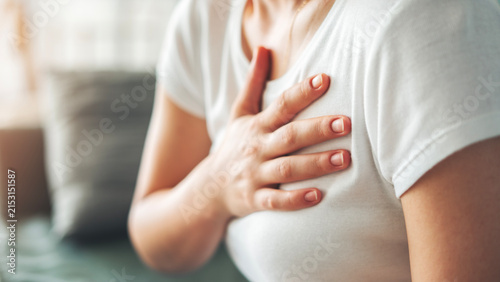 Принти на полотні Woman with shortness of breath
