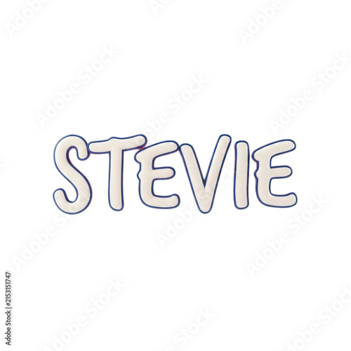 Stevie name 3D lettering isolated on transparent background