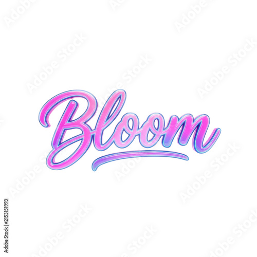 Bloom text isolated on transparent background