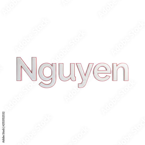 Nguyen 3D text design