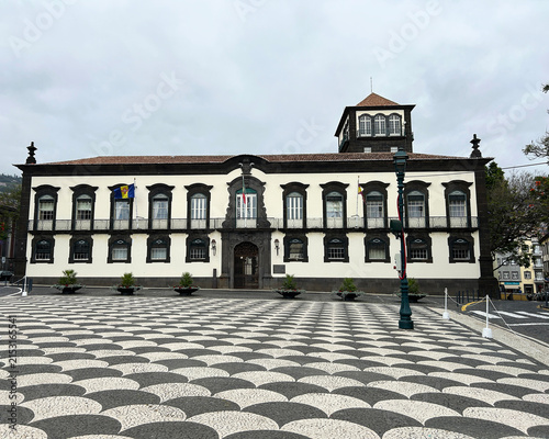 View of Funchal Town Hall on a day. Madeira. Portugal.